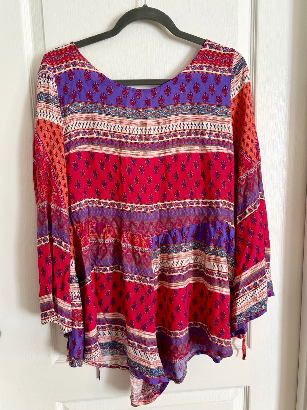 Aakaa Red & Purple Bohemian Printed Romper size M